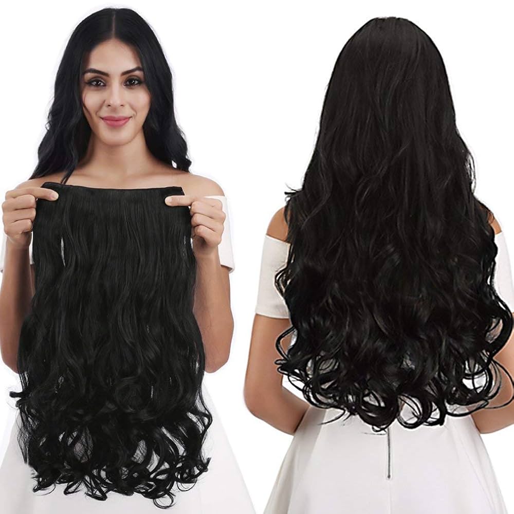 24 Inches" Clip In Hair Extensions + FREE Hair Bun (Juda) Extension