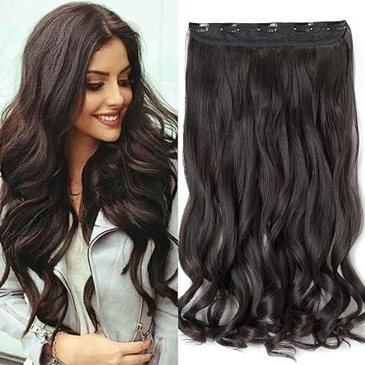 24 Inches" Clip In Hair Extensions + FREE Hair Bun (Juda) Extension