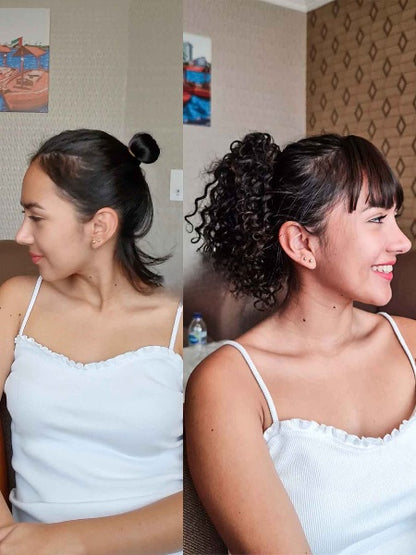 Clip-In Faux Bun | Curly Messy Hair Bun