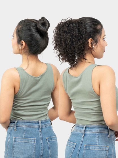 Clip-In Faux Bun | Curly Messy Hair Bun